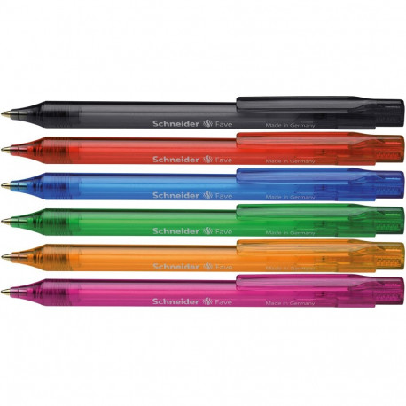 Pastapliiats Schneider Fave 1.0mm, assortii korpus/tint sinine (2 tk)