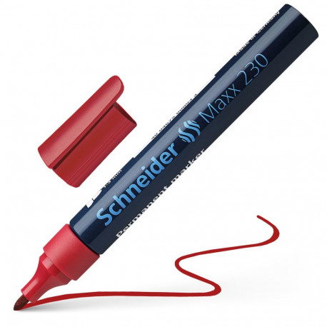 Marker permanentne Schneider 230 kooniline 1-3mm punane 3Re