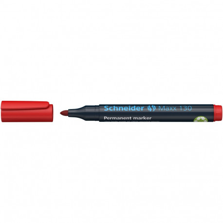Marker permanentne Schneider 130, 1-3mm koonus, punane