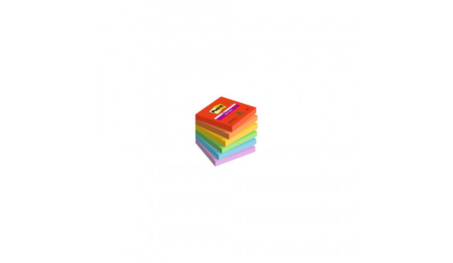 Märkmepaber Post-it Super Sticky, Playful Colour, 76mm x 76mm, 6 tk