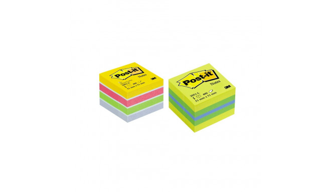 Märkmekuup Post-it Mini Cube Ultra 51x51mm, 400lehte