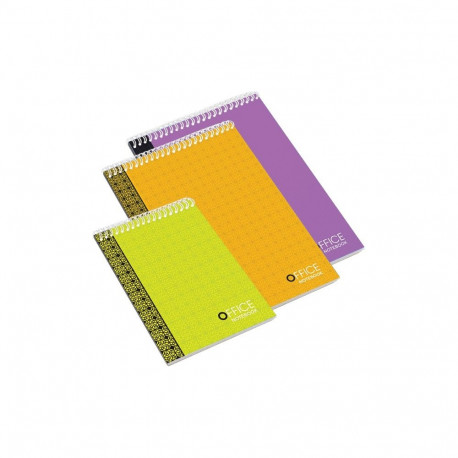 Märkmeplokk spiraalköites ABC Jums Office A4/96l, ruut (2 tk)