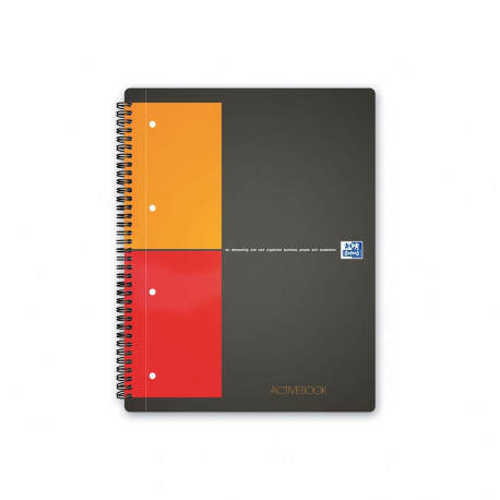 Kaustik Oxford Activebook, spiraalköitega, A4+, 80 lehte, ruuduline