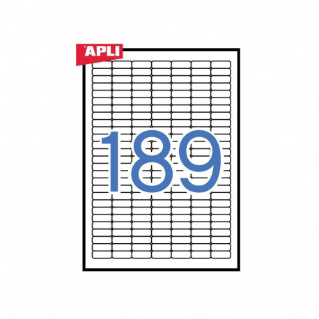 Etiketid Apli 25,4x10mm, 25 lehte, eemald, ümar nurk