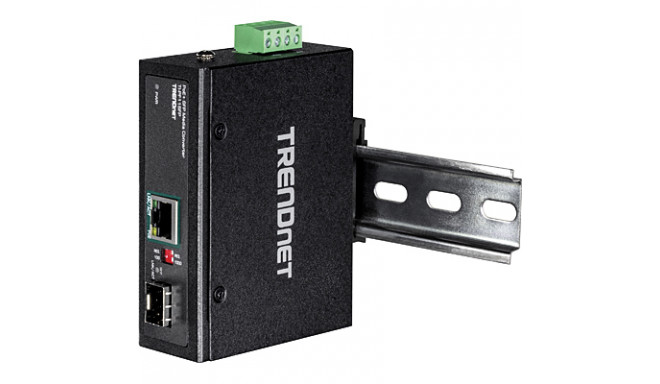 Hardened Industrial 100/1000Base-T to SFP Media Converter