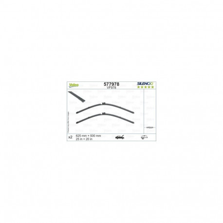 Valeo Silencio XTRM 625+500mm 577978 raamita kojamehed