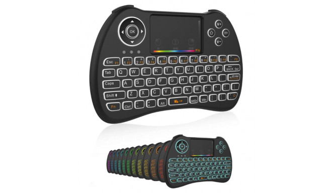 Fusion compact wireless keyboard with touchpad and colorful backlit for Android | iOS | TV | PC