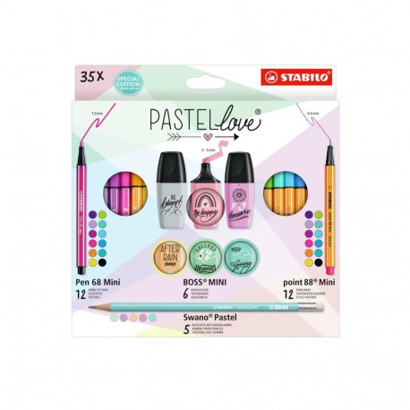 STABILO komplekt Pastellove, 35 osa