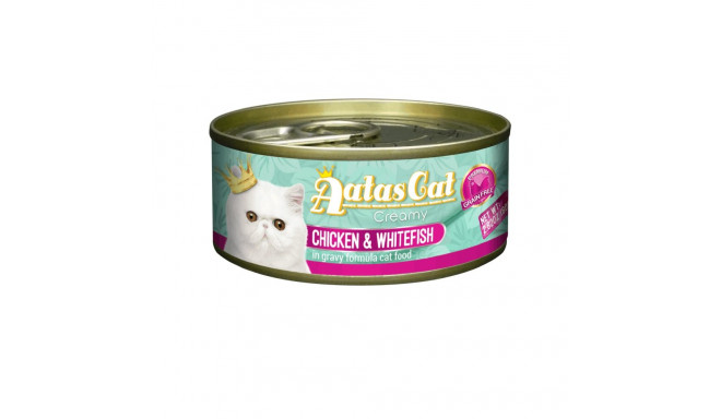 Aatas Cat Creamy Chicken & Whitefish canned food for cats 80g