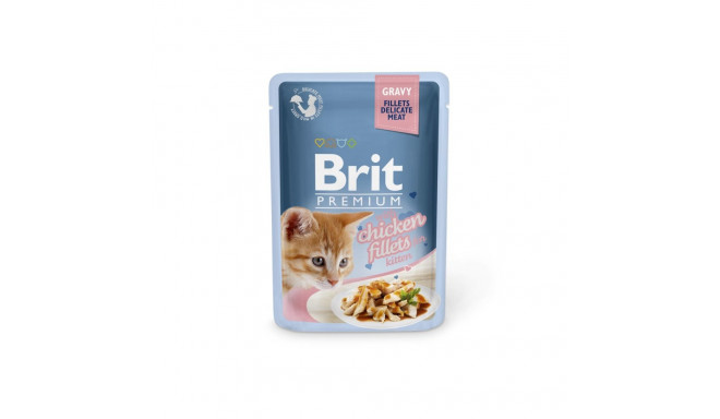 Brit Premium Chicken Fillets in Gravy märgtoit kassipoegadele 85g