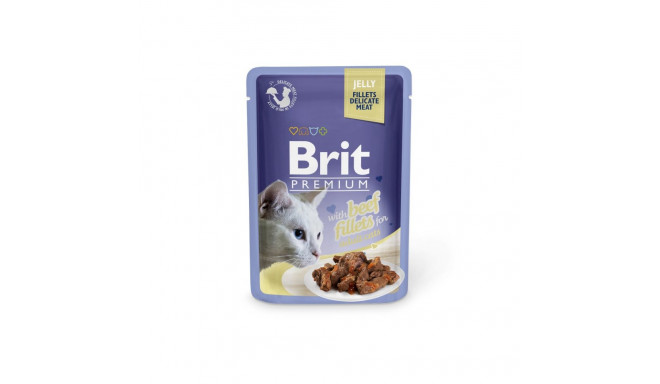 Brit Premium Cat Delicate Beef Fillets in Jelly märgtoit kassidele 85g