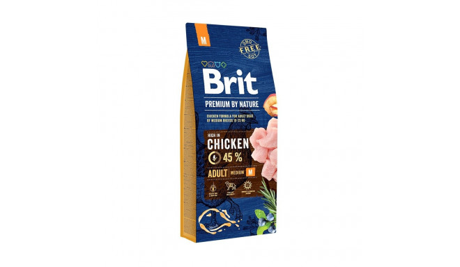 Brit Premium by Nature Adult M полноценный корм для взрослых собак 15кг