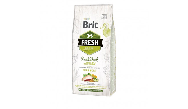 Brit Fresh Duck & Millet Adult Run & Work complete food for adult dogs 12 kg