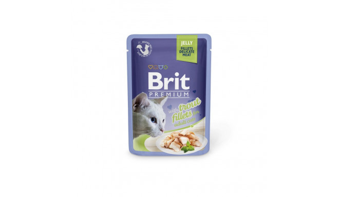 Brit Premium Cat Delicate Trout Fillets in Jelly влажный корм для кошек 85г