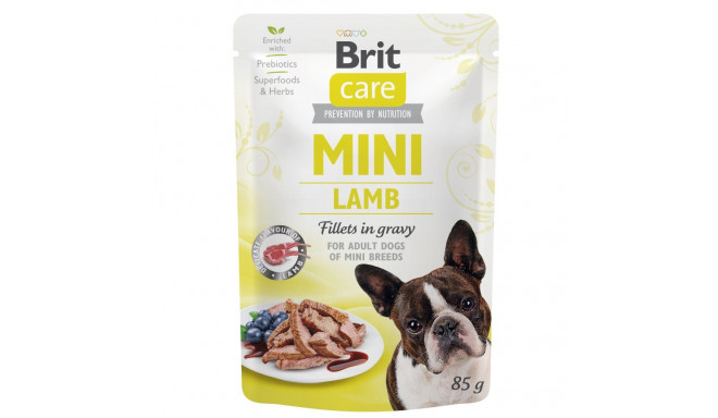 Brit Care Mini Lamb fillets in gravy pouch for dogs 85g