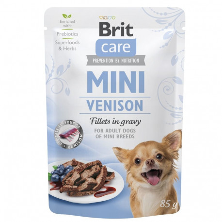 Brit Care Mini Venison fillets in gravy einekotike koertele 85g