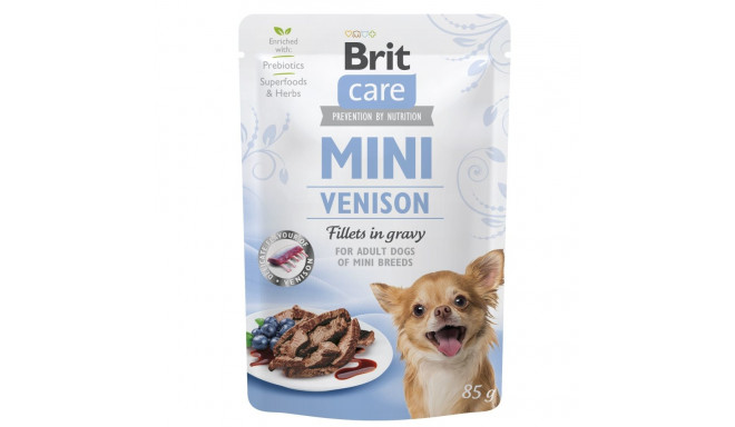 Brit Care Mini pouch Venision fillets in gravy влажный корм для собак 85г