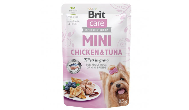 Brit Care Mini Chicken & Tuna fillets in gravy pouch for dogs 85g