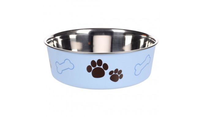 Flamingo libisemisvastase põhjaga helesinine kauss koerale ø 23cm - 2,2L