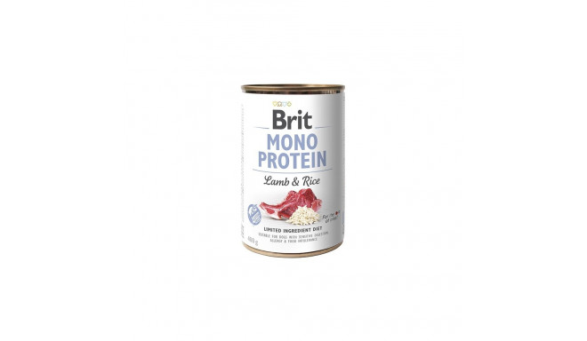 Brit Mono Protein Lamb & Rice canned food for dogs 400g