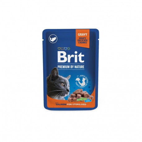 Brit Premium Salmon märgtoit steriliseeritud kassidele 100g