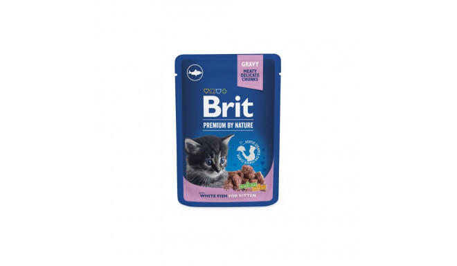 Brit Premium White Fish wet kitten food 100g