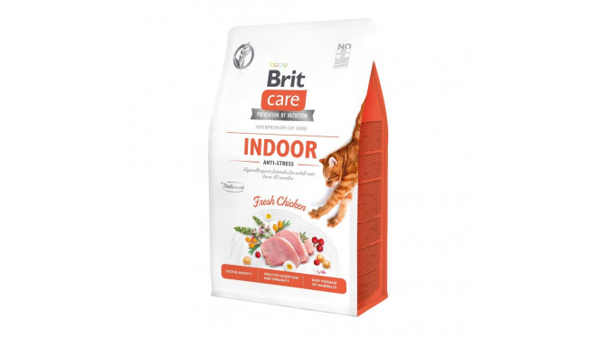 Brit Care Cat Grain-Free Indoor Anti-Stress полноценный корм для кошек 0,4кг