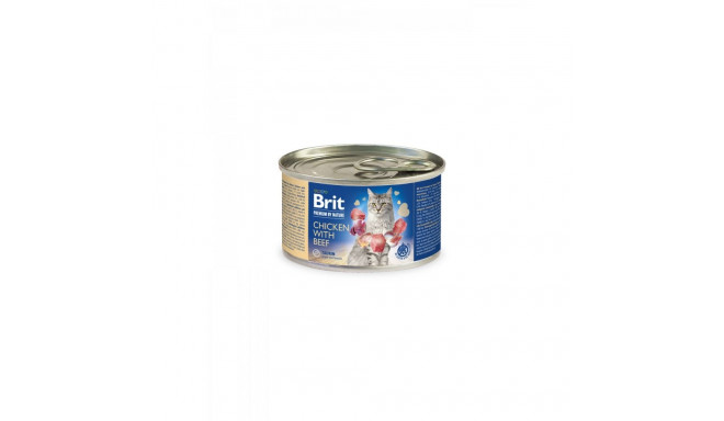 Brit Premium by Nature Chicken with Beef консервы для кошек 200г