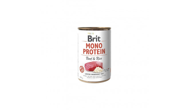 Brit Mono Protein Beef & Rice canned food for dogs 400g