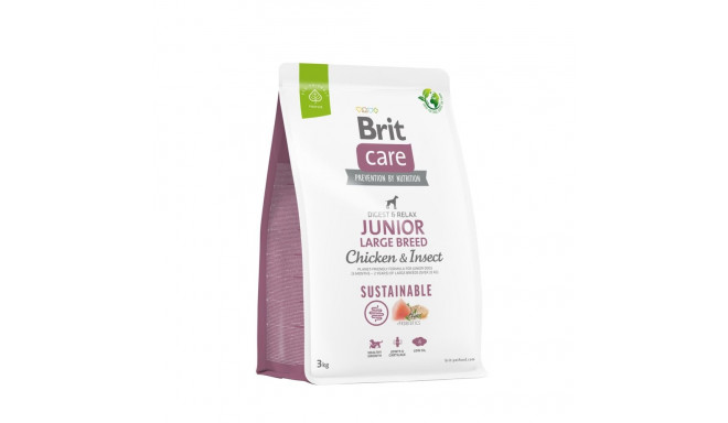 Brit Care Sustainable Junior Large Breed Chicken & Insect dog food 3kg