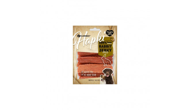 Flamingo Hapki Rabbit Jerky chew treat for dogs 170g