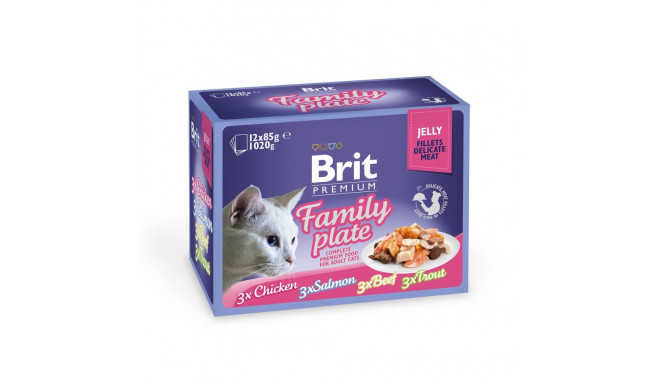 Brit Premium Delicate Jelly Family multipakk märgtoit kassidele 12x85g