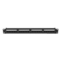PATCH PANEL 24 PORT 1U 19" CAT.6A UTP BLACK LANBERG