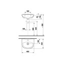 SMALL WASHBASIN ZETA 40 WHTE