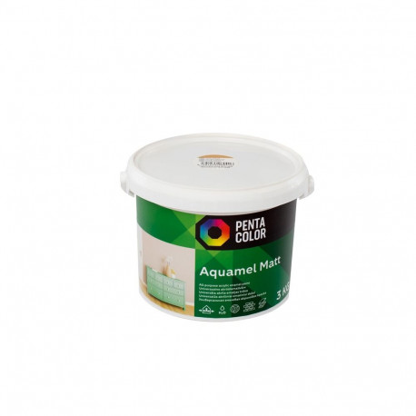 AQUAMEL tume kollane matt värv, 3 kg
