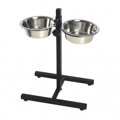 DOUBL BOWL MET ADJUST STAND HOPPY 2X2.8L