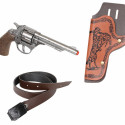 Metal cowboy revolver with a holster Gonher