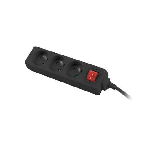 Product Title: 3-Outlet Power Strip with Switch, 1.5m – Black (Solid Copper Cable)

