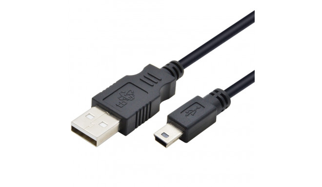 Cable USB - Mini USB 1.8m. black