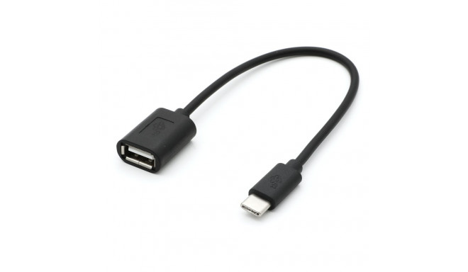 Cable OTG USB AF - USB C 15cm black