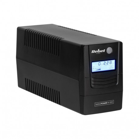 Rebel ups Nanopower Plus 650 offline siinuslaine 650VA 360W LCD USB