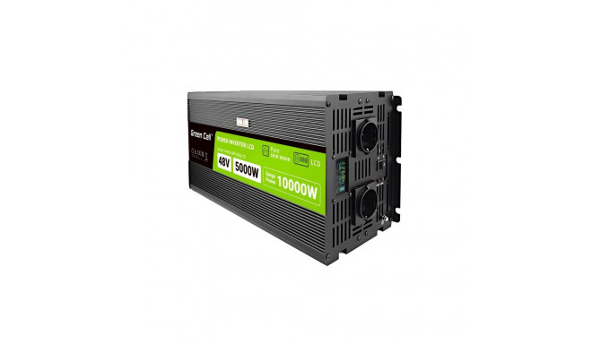 Green Cell PowerInverter LCD 48 V 5000W/10000W autoinverter ekraaniga puhas siinus 10 kVA must