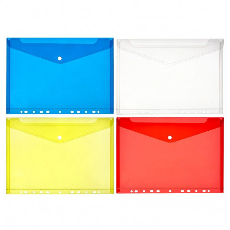 Plastic envelope with stapler A4 CENTRUM color selection
