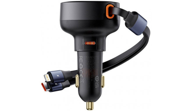 BASEUS car charger Type C + retractable cable 2in1 Type C / Lightning PD3.0 QC4.0 3A 60W CCTXP-CCL /