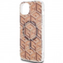 Original faceplate case GUESS GUHMP15SHGCUSTGW for iPhone 15 (Compatible with Magsafe / IML GCUBE / 