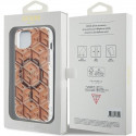 Original faceplate case GUESS GUHMP15SHGCUSTGW for iPhone 15 (Compatible with Magsafe / IML GCUBE / 