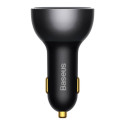 BASEUS car charger Digital Display Dual USB + Type-C 140W (with cable Type-C for Type-C 240W 1m Blac