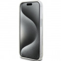 Original faceplate case GUESS GUHCP15SLFCSEGT for iPhone 15 (Liquid Glitter Gold Stripes / transpare