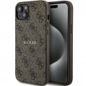 Original faceplate case GUESS GUHMP15SG4GFRW for iPhone 15 (Compatible with Magsafe / 4G Ring classi