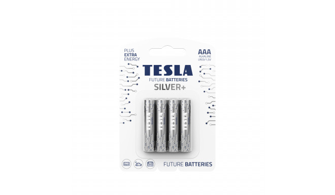 TESLA alkaline battery R3 (AAA) SILVER+ [4x120] 4 pcs